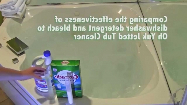 Alluring How To Clean A Bathtub With Bleach Dishwasher Detergent And Bleach Vs Oh Yuk Jetted Tub Cleaner Youtube
