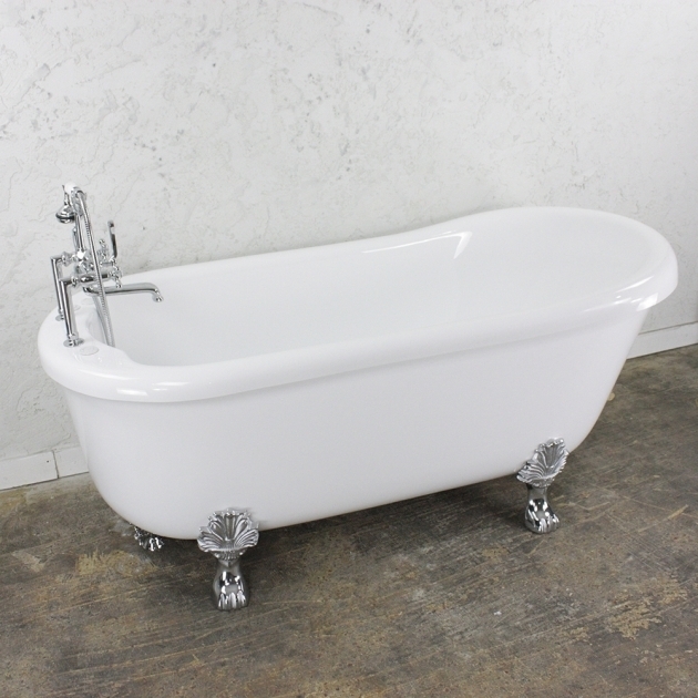 Incredible Jetted Clawfoot Tub Empress Em73n 73 Water Air Spa Jetted Slipper Clawfoot Tub