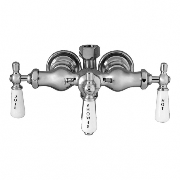 Image of Faucet For Clawfoot Tub Barclay Products Porcelain Lever 3 Handle Claw Foot Tub Faucet