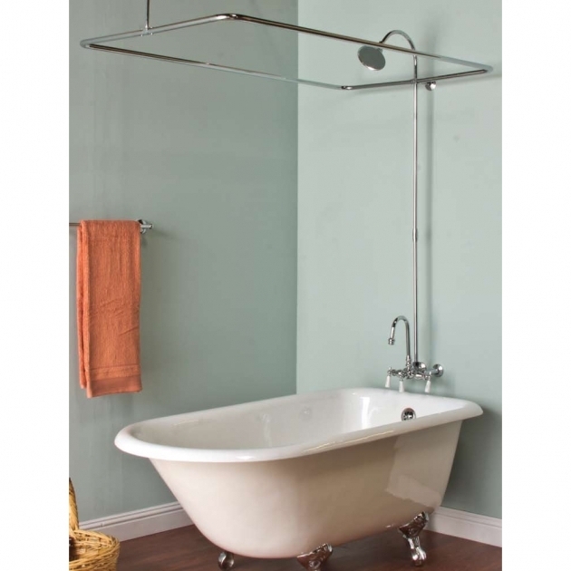 Outstanding Shower Curtain Rod For Clawfoot Tub Tub Curtain Ringsenclosures