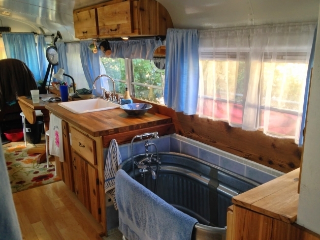 Stunning Galvanized Bathtub Just Right Bus Living With A Water Trough Bathtub