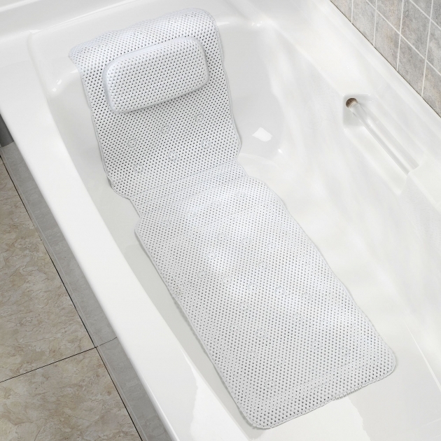 Image of Bathtub Spa Mat Deluxe Foam Bathtub Mat With Spa Pillow