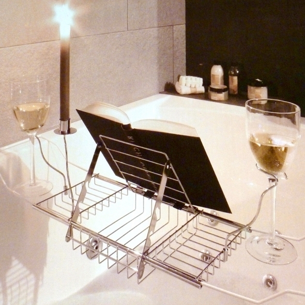 Picture of Bathtub Book Holder Bathroom Bath Tub Wine Glass Holder Bathtub Wine Holder Tub