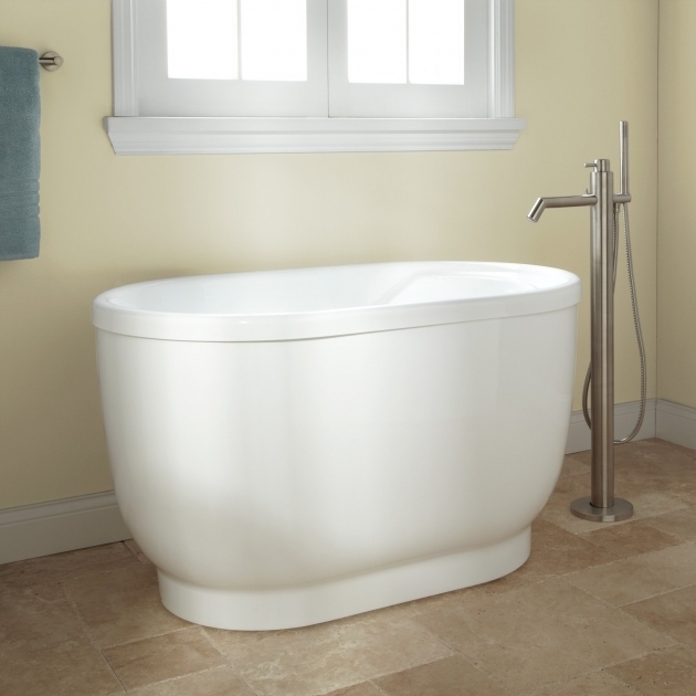 Remarkable 48 Inch Soaking Tub Pelion Acrylic Freestanding Tub Bathroom