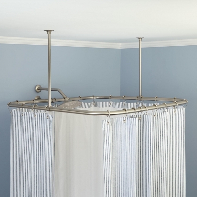 Awesome Ceiling Mount Shower Curtain Rod Clawfoot Tub Simple Shower Curtain Rod Ideas Rods Baskets And Hooks Made For