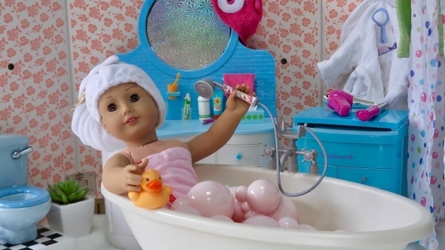 Beautiful American Girl Doll Bathtub American Girl Doll Bathroom Toilet Vanity Shower Bath Youtube