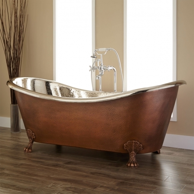 Remarkable Copper Clawfoot Tub 72 Isabella Copper Double Slipper Clawfoot Tub Nickel Interior